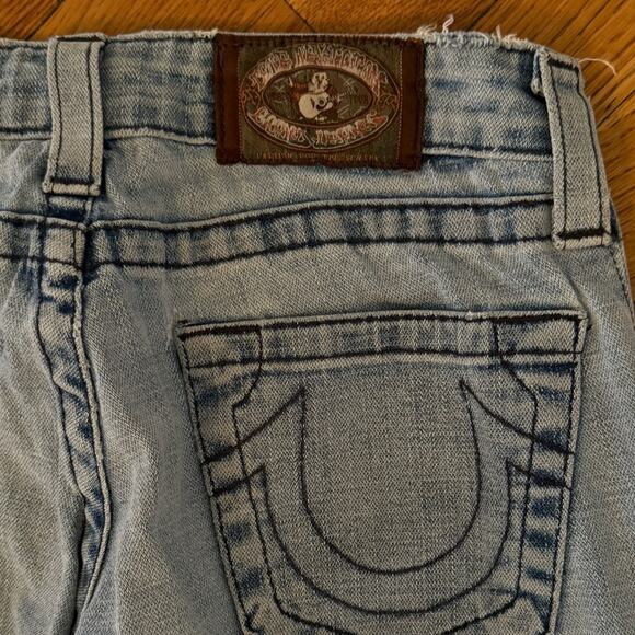 Women's True Religion 504 Light Blue Faded Jeans RN 108474 - Sz 27 - Picture 6 of 8